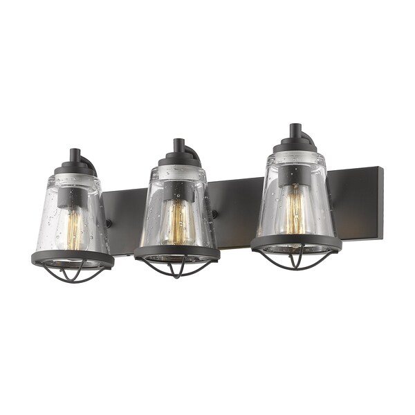 Z-Lite Mariner 3 Light Vanity, Bronze And Clear Seedy 444-3V-BRZ - main